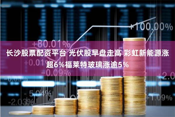 长沙股票配资平台 光伏股早盘走高 彩虹新能源涨超6%福莱特玻璃涨逾5%